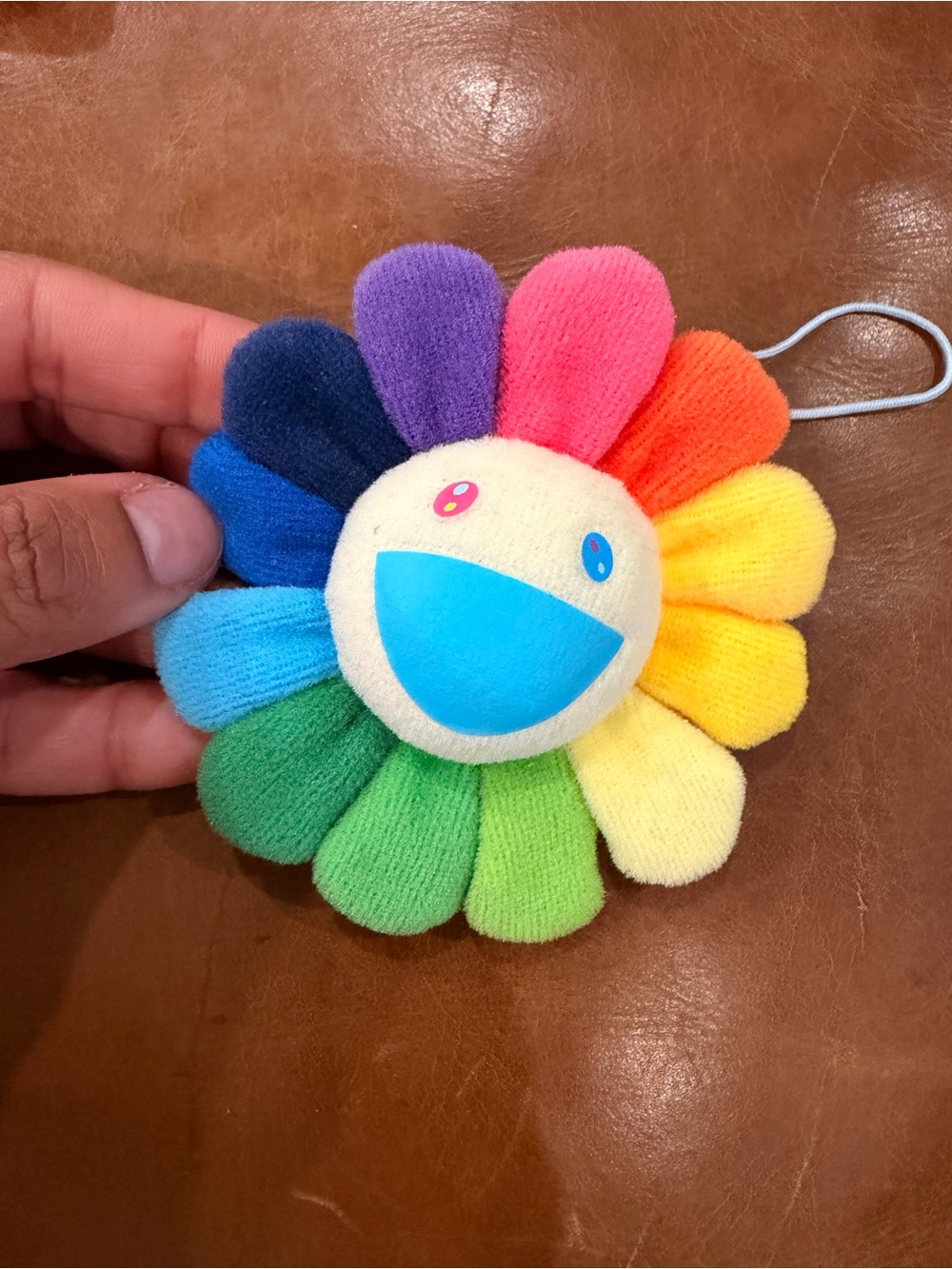 Authentic Takashi Murakami Flower Keychain from Coffee Zingaro, Japan